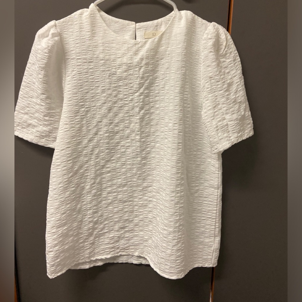 Textured White T shirt